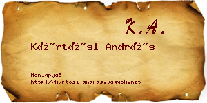Kürtösi András névjegykártya